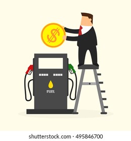 Business man in business concept vector illustration.