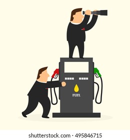 Business man in business concept vector illustration.