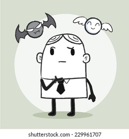 Business man confuse