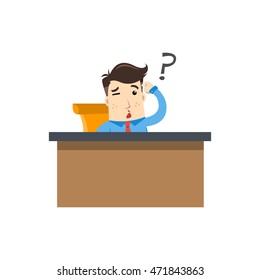 business man with confused