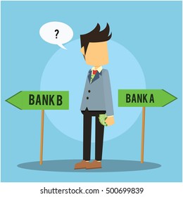 business man confused vector illustration design