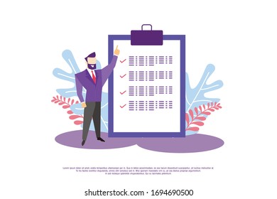 Empresario con documento de contrato
