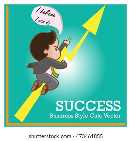 business man cute cartoon vector character