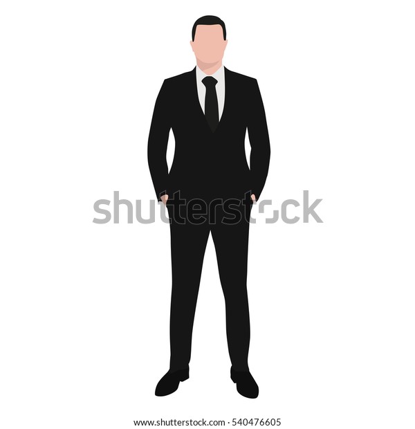 formal dark suit and tie