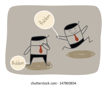 business man dealing with problem 