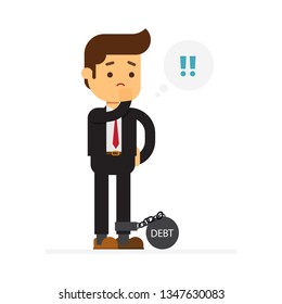 Business man with debt