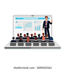 Business Man Delivering Virtual Training Session