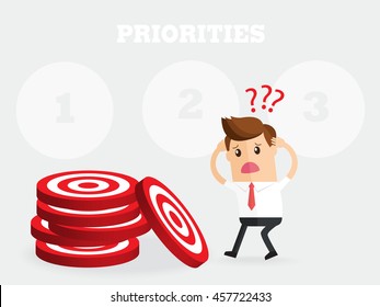 business man does not know what to do first