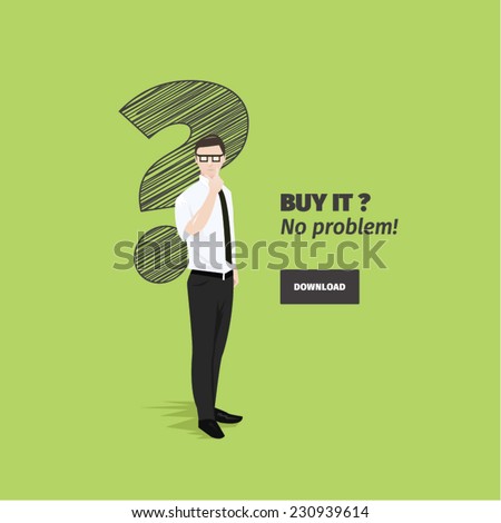Business man in doubt