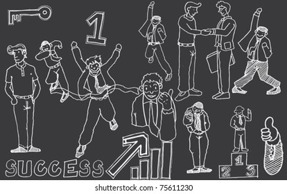 business man drawing