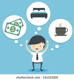 business man dream vector