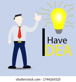 a business man or employee have idea in sign lamp vector eps 10