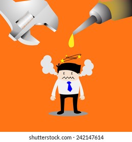 business man error. service business man