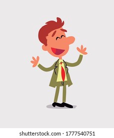 Business man explaining something while pointing