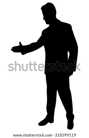 Business man extending hand to shake