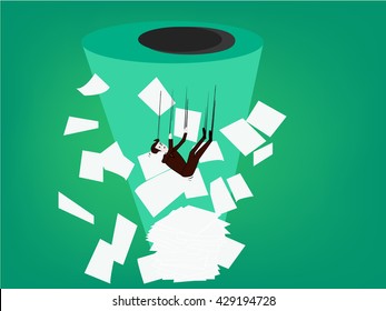business man fall from height