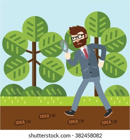 business man find Idea 