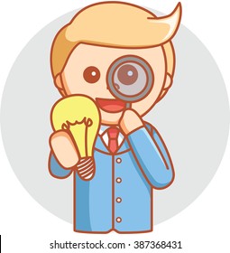 Business man find idea
