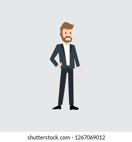 Business man flat design