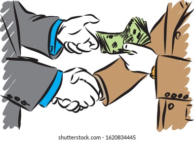 business man giving money vector illustration