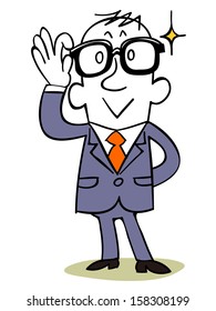 Business man with glasses