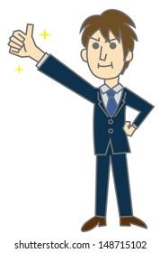 Business man Good Sign
