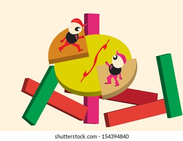 Business man with graph
