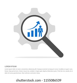 Business Man with Growing graph Icon - Free vector icon