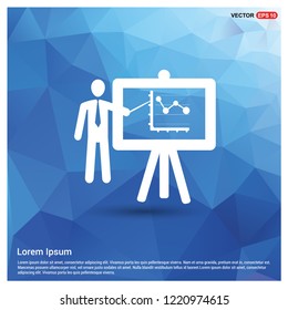 Business Man with Growing graph Icon - Free vector icon