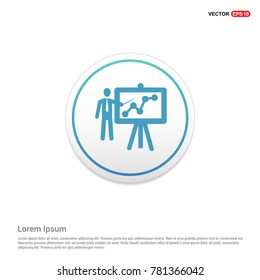 Business Man with Growing graph Icon