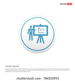 Business Man with Growing graph Icon