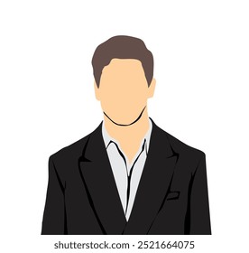 business man half isolated business avatar