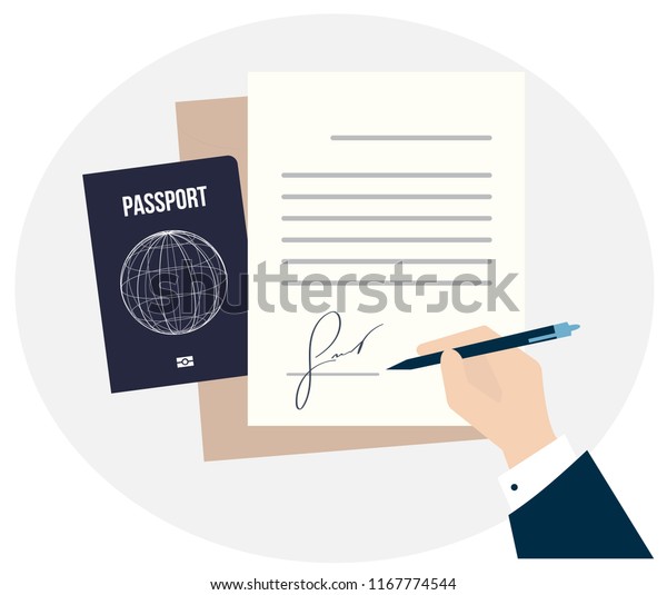 Business Man Hand Sign Fake Signature Stock Vector Royalty Free