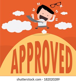 Business man happy ,approved,success