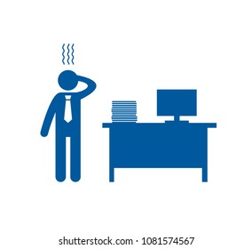 business man have tried and confused.business concept