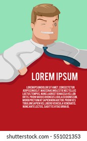 Business Man Hero Background Template Vector