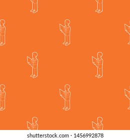 Business man holding with arrow up pattern vector orange for any web design best