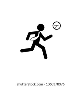 business man in a hurry icon. Element of time managment illustration. Premium quality graphic design icon. Signs and symbols collection icon for websites, web design, mobile app on white background