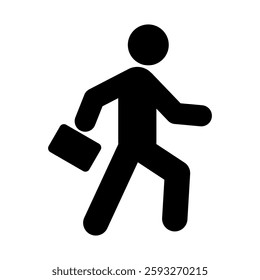 business man icon. businessman running icon. flat vector illustration simple design.