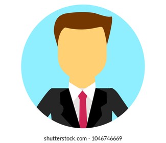 Business man icon circle vector. 