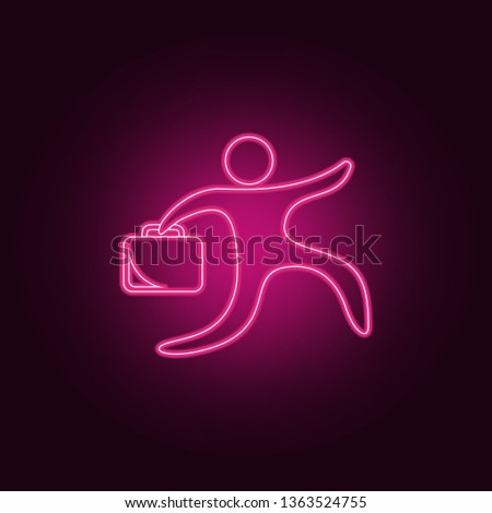 business man icon. Elements of Sucsess and awards in neon style icons. Simple icon for websites, web design, mobile app, info graphics