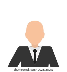 Business man icon in flat style isolated vector illustration on white transparent background