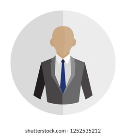 business man icon. flat vector male avatar. cartoon illustration easy to edit and customize. eps 10