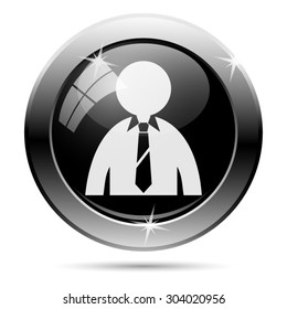 Business man icon. Internet button on white background. EPS10 vector 