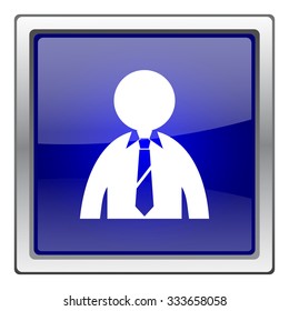 Business man icon. Internet button on white background. EPS10 vector.