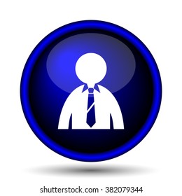 Business man icon. Internet button on white background. EPS10 vector