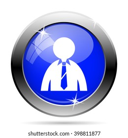Business man icon. Internet button on white background. EPS10 vector