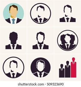 Business man icon. Leader. Boss