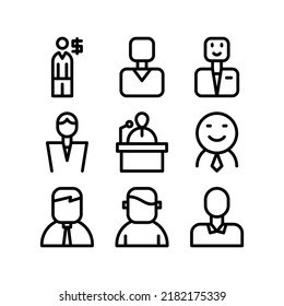 business man icon or logo isolated sign symbol vector illustration - Collection of high quality black style vector icons
