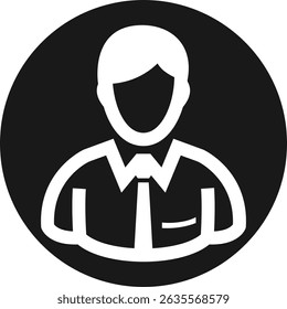 Icono de hombre de negocios. Icono de perfil Vector